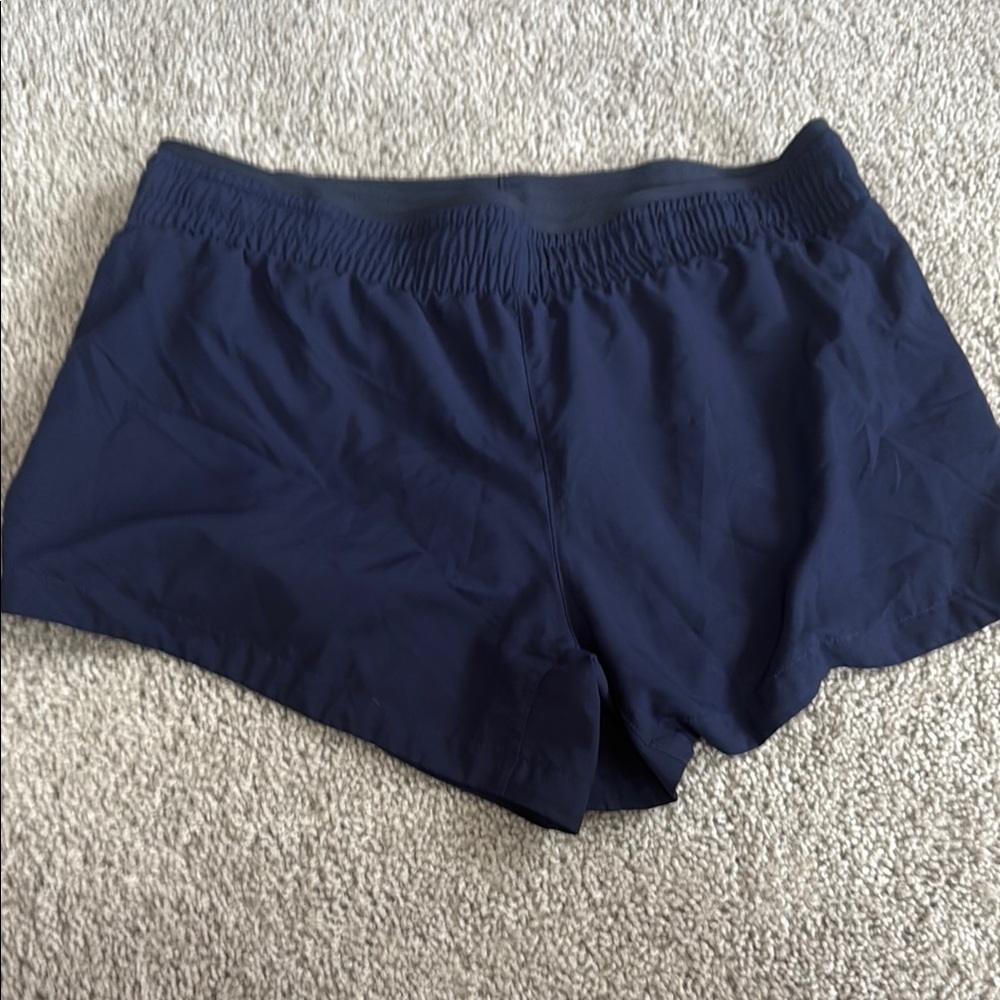 Fabletics Blue Athletic Shorts with Elastic Waistband